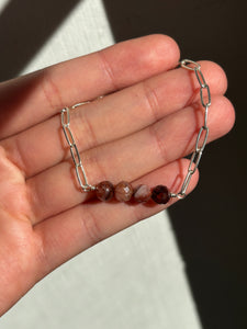 Red quartz bracelet- ready to ship