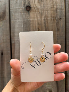 Sandollar earrings- ready tp ship