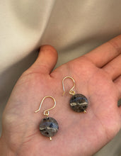 Load image into Gallery viewer, Grey stone earrings
