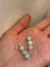 Load image into Gallery viewer, Mint green bead earrings
