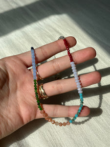 Colorful beaded necklace- ready to ship