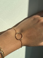 Load image into Gallery viewer, Hammered circle ring bracelet- ready to ship
