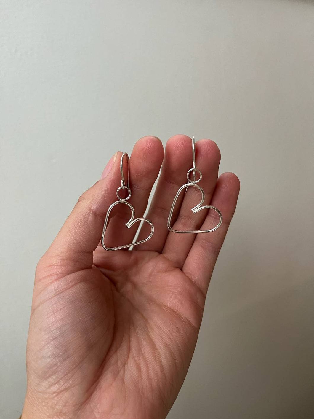 Heart earrings- ready to ship