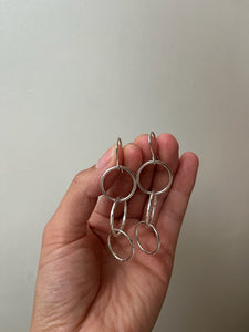 Circle link earrings- ready to ship