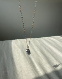 Labradorite and smoky quartz necklace- ready to ship