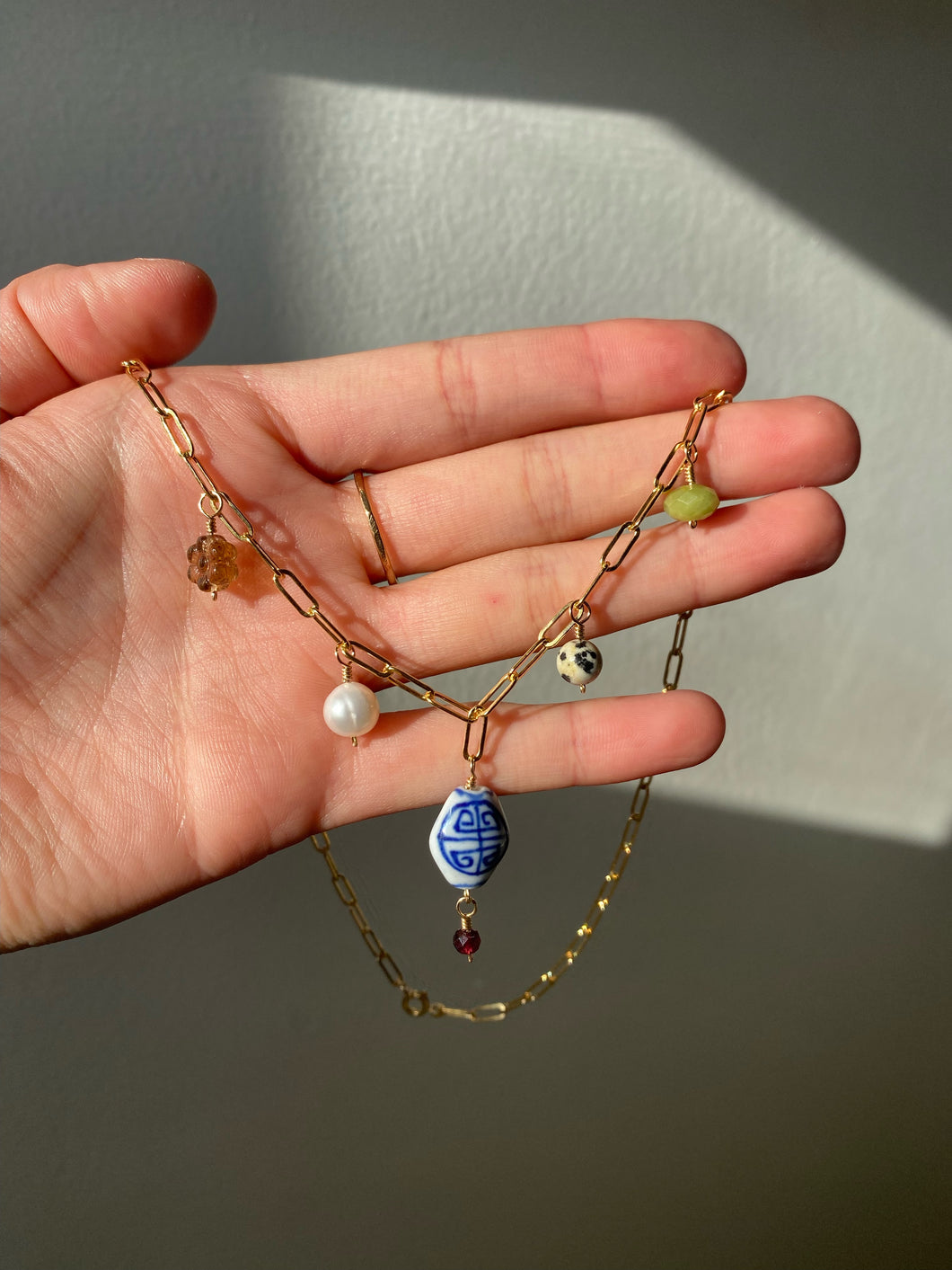 Charm necklace- ready to ship
