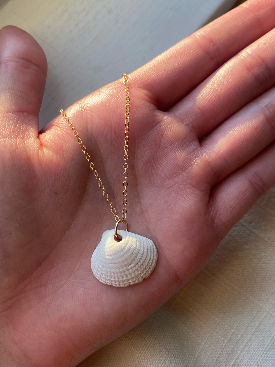 White shell necklace- ready to ship